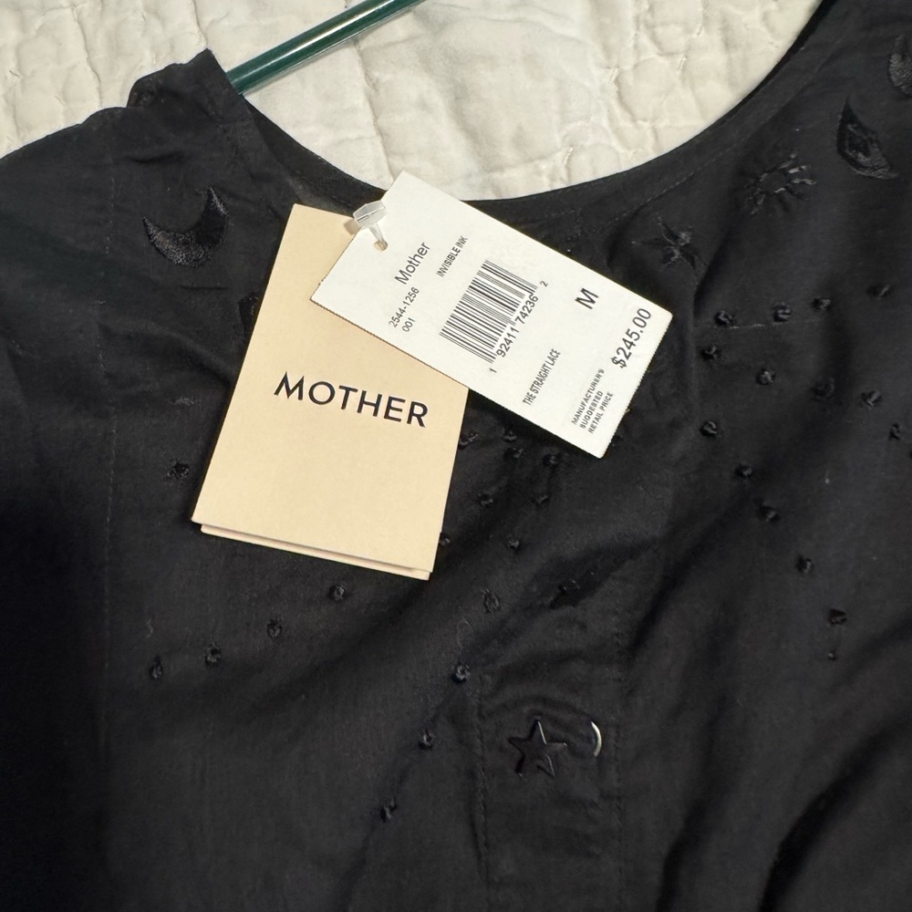 MOTHER Black Sheer Embellished Sleeveless Blouse - Picture 7 of 11
